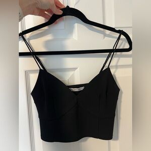 Abercrombie & Fitch Silky Cropped Tank Black Small